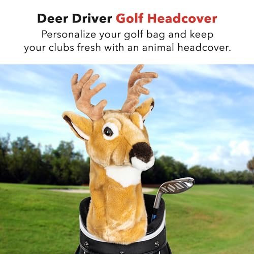 Premium Deer Driver Golf Headcover for Clubs - Stylish & Durable Protection