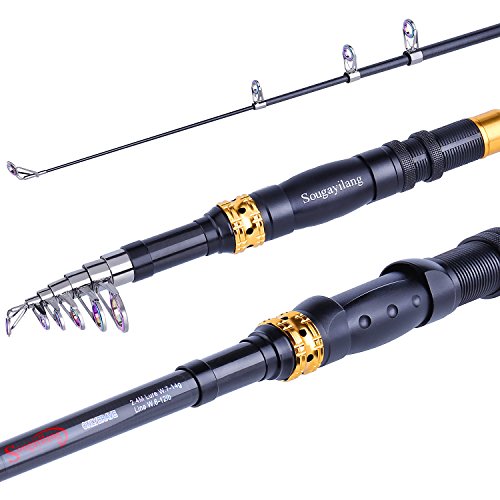 Ultralight Telescopic Fishing Rod 24 Ton Carbon Fiber for Saltwater & Freshwater