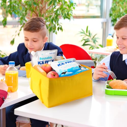 10x10 Inch Reusable Ice Packs for Cooler & Lunch Box - 6 Pack, Leak-Proof Freezer Packs