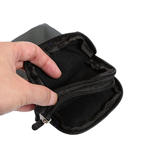Large Dark Gray Cell Phone Holster with Belt Loop and Adjustable Crossbody Strap