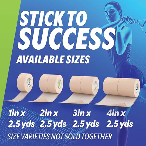 Elastic Cotton Support Tape 4 in x 2.5 yd - 6 Rolls, Breathable & Flexible