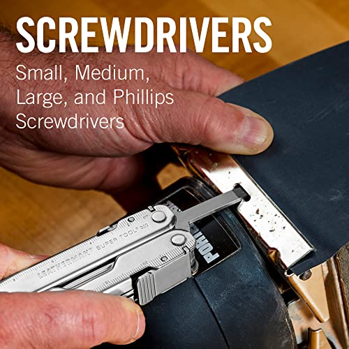 Leatherman Super Tool 300 Multitool Stainless Steel with Replaceable Wire Cutters & Saw