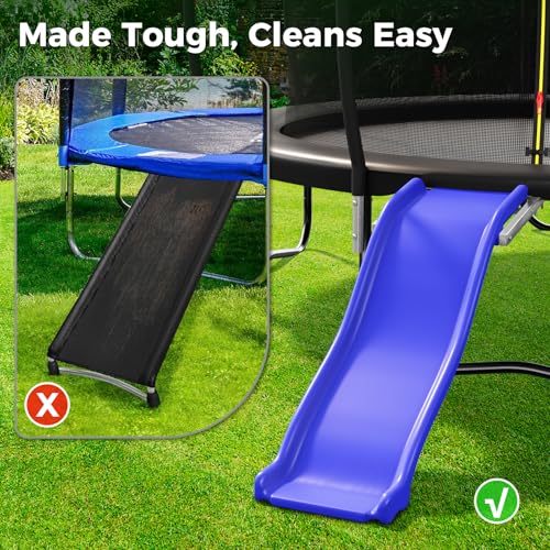 Lyromix Kids Trampoline Slide Attachment for 8-16 FT Trampolines, Supports 220 LBS