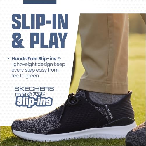 Men's Max 2 Rover Slip-In Golf Shoes - Black & White, Size 12