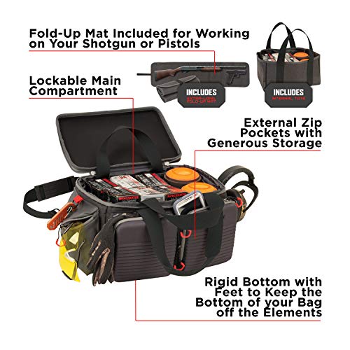 Allen Company Range Bag with Lockable Main Compartment & Fold-Up Gun Mat - Shooting Gear Storage