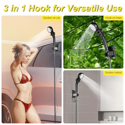 G2 GO2GETHER Black Pop Up Shower Tent for Camping with Rechargeable 6000mAh Shower