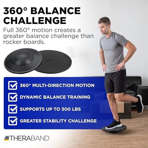 THERABAND Wobble Board Balance Trainer - Round Core Stability & Balance Exercise