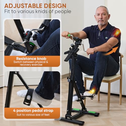 Pedal Exerciser Bike for Seniors - Low-Impact Total Body Workout & Rehab Equipment