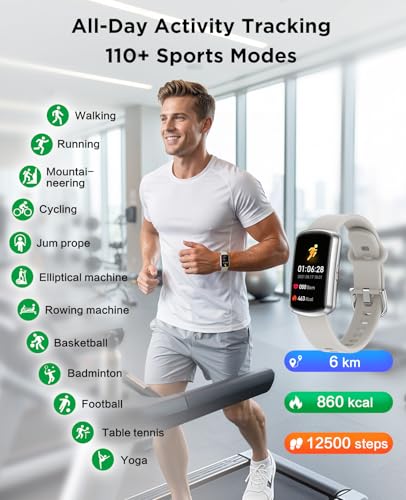 Smart Fitness Watch for Women and Men with Heart Rate Blood Oxygen Sleep Tracking