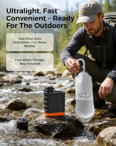 Portable Electric Water Filter Pump for Survival & Emergency Use