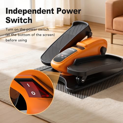 Under Desk Elliptical Leg Exerciser for Seniors - Orange