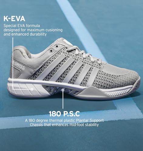 K-Swiss Women's Express Light Pickleball Shoes - Highrise White, Size 8