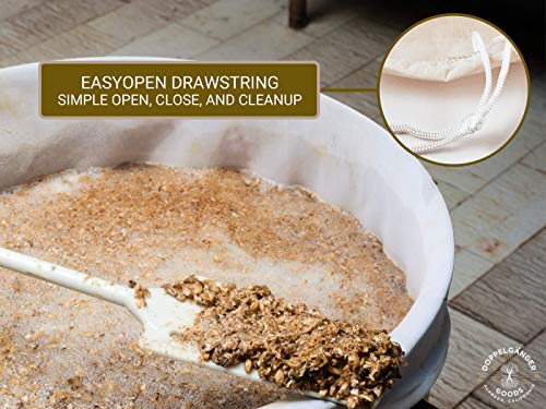 Organic Cotton XL Brew-in-a-Bag 22x26in Home Brewing Strainer - 1