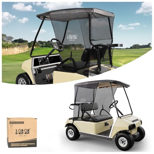 Black 10L0L 2-Passenger Golf Cart Sun Shade Cover for EZGO & Club Car