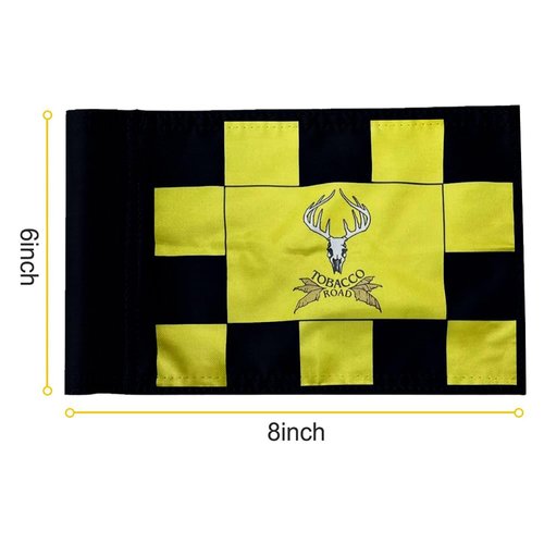 2BUT Standard Tobacco Road Golf Club Pin Flag Practic Putting Green Golf Flag For Backyard Garden Double-Sewn 600D Nylon Miniature Pin Flag Regulation Tube Flag(8"x6")