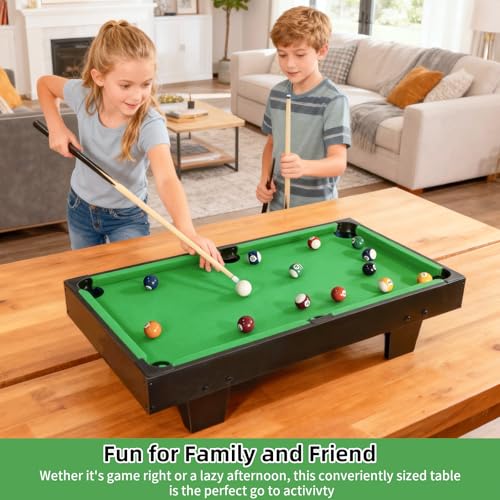 36 Inch Portable Mini Pool Table with Accessories for Home Entertainment