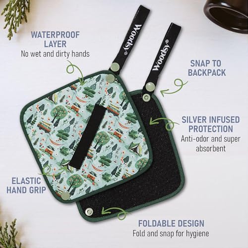 Reusable Silver-Infused Pee Cloth for Women - Eco-Friendly, Hygienic Travel & Camping Wipe