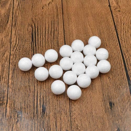 Hesmartly 50-Pack White Craft Balls - Smooth Round Foam Balls for DIY Decorations