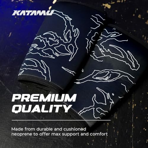 Katamu Premium Gothic 7mm Neoprene Knee Sleeves Large - Support & Compression