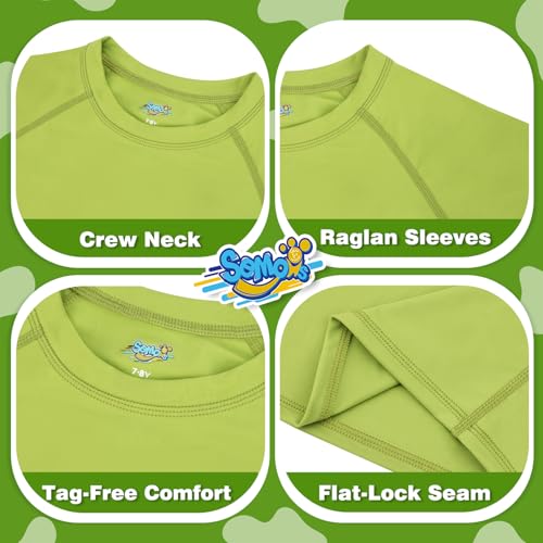 Boys' Long Sleeve UPF 50 Sun Rash Guard for Toddler Kids Water Swimming - Avocado Green 9-10 Years