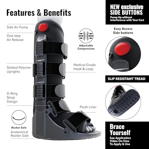 Medium Tall Side Pump Fracture Boot for Ankle Support - Braceapedia