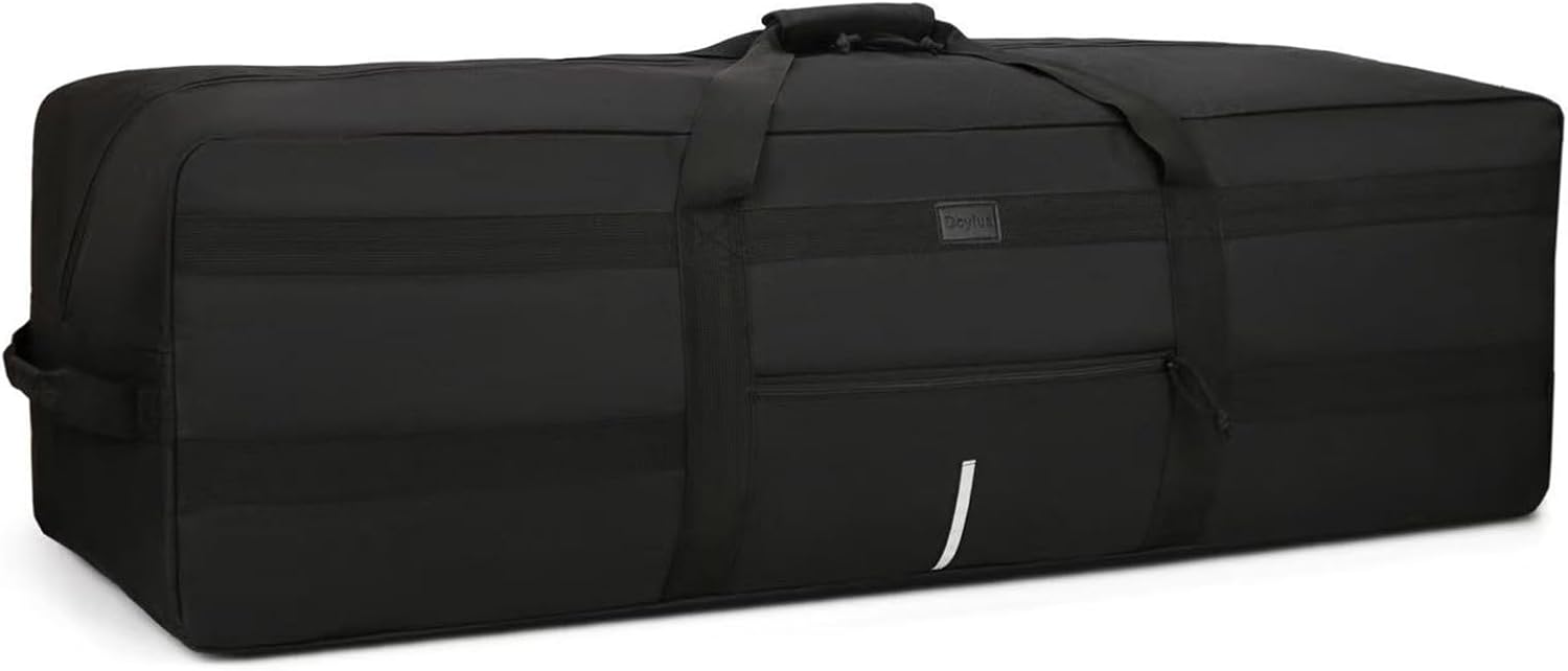 Skiennix 45.5'' Extra Large Duffel Bag - Water Resistant & Foldable Travel Luggage (Black)