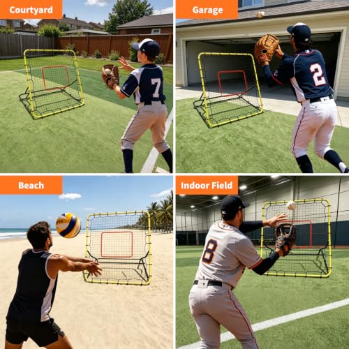 Baseball Rebounder Net - Adjustable Fielding Trainer for Baseball & Softball Practice