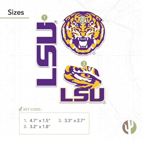 LSU Tigers Officially Licensed Desert Cactus Sticker Sheet