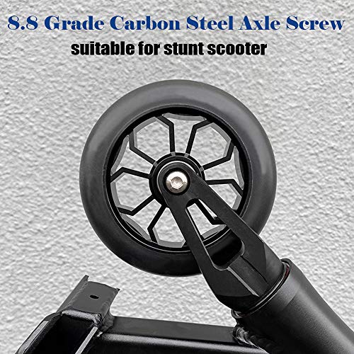 8mm x 48mm Carbon Steel Axle Bolt Set for Kick Scooters - 8.8 Grade, 800+lb Capacity