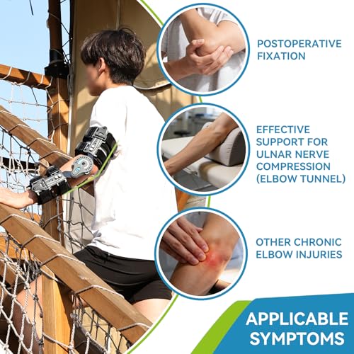 Komzer Hinged Elbow Brace - Post-Op ROM Immobilizer with Sling, Right