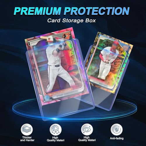 2000 Card Sleeves Set - 1000 Hard Plastic & 1000 Soft Sleeves for Trading Cards - 3x4 Inch Blue Variation of THIS listing