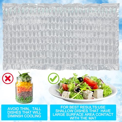 Reusable Ice Mat for Coolers Food Trays Platters - Clear, 4 Pack