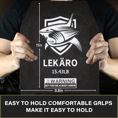 15.43LB Steel Weight Plates for Weighted Vests - Rust-Proof, 9.8x11 Inches