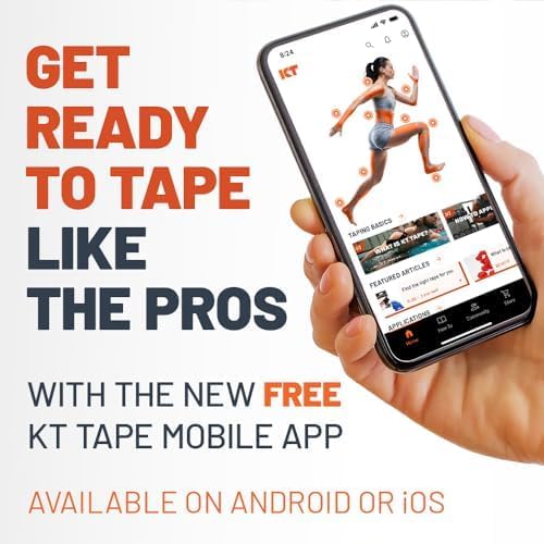 KT Tape | Pro Synthetic Kinesiology Athletic Tape - 10 Precut Wide Strips for Enhanced Support