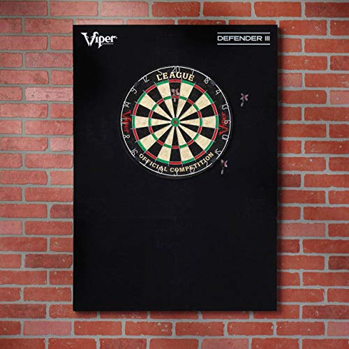 Viper Defender III Dartboard Wall Protector Black - Fits 17.75" & 18" Bristle Dartboards