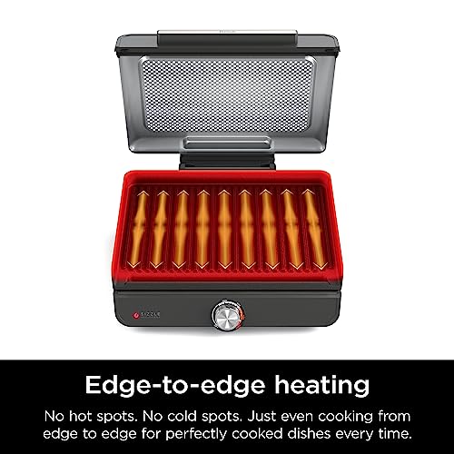 Ninja Sizzle 14-Inch Indoor Grill & Griddle - High-Heat, Nonstick, Family Size