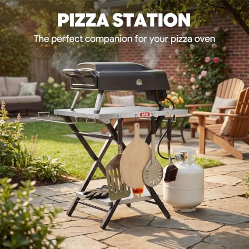 Feasto Folding Outdoor Grill Table - 30x24 Stainless Steel, Silver