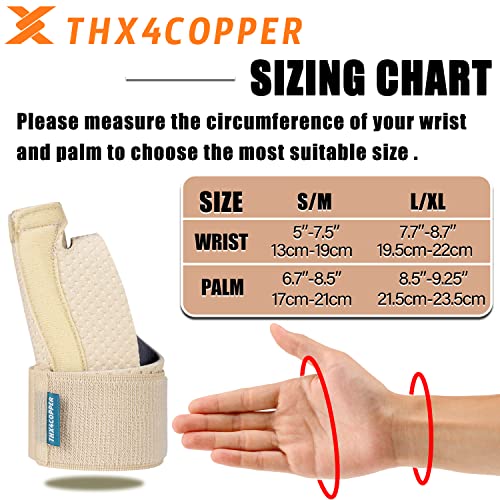 Thumb & Wrist Stabilizer Splint for Pain Relief, Arthritis, Sprains, Tendonitis, Carpal Tunnel - Beige, Large/X-Large