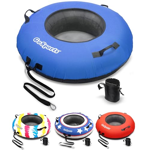 GoSports 44 Inch Blue Heavy-Duty River Tube with Canvas Cover & Mesh Bottom