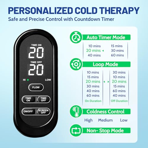 GALINAND Blue Ice Machine for Knee Post-Surgery Cold Therapy Portable Cryotherapy