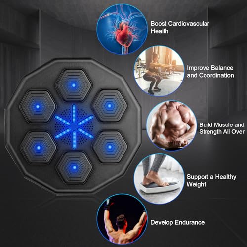 Bluetooth Music Boxing Machine with Beat Sync Wall Mount - Family Fitness Equipment