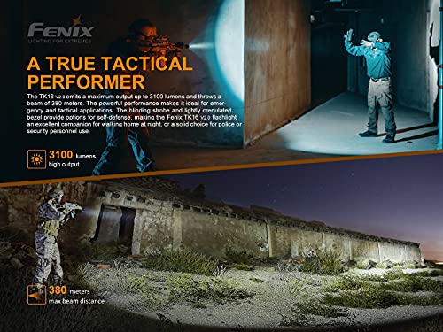 Fenix TK16 V2.0 3100 Lumen Rechargeable Tactical LED Flashlight