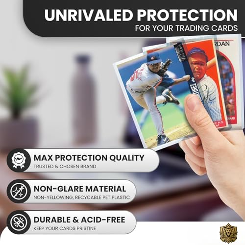 1000 Count Max Protection 35pt Top Loaders with Bonus Soft Sleeves - Trading Card Storage