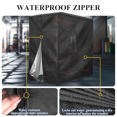 Weatherproof Outdoor Workout Equipment Cover 41L x 68.9W x 74.8H - Fits Most Gym Machines