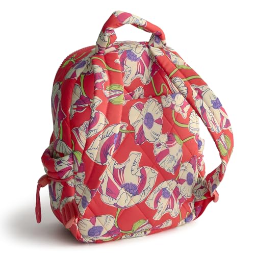 Lightweight Featherweight Small Backpack with Swirling Poppies Pattern - Women’s Casual Bag