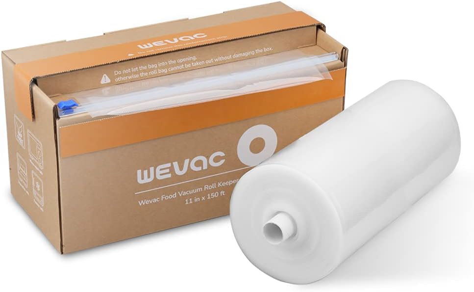 Wevac Food Vacuum Seal Roll - 11” x 150’ with Cutter, BPA Free, Ideal for Meal Prep & Storage