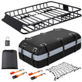 KAHLHAK Roof Cargo Basket 64" & Waterproof Bag 20 Cu Ft Roof Rack System