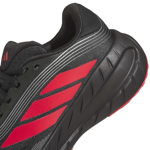 adidas Men's Adipure Shift Running Sneakers - White, 13.5 Women / 12.5 Men, Black & Ruby