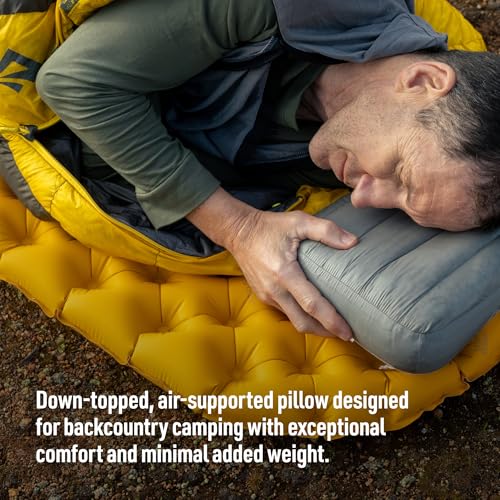 Inflatable Down Travel Pillow for Camping & Backpacking - Ultralight & Packable
