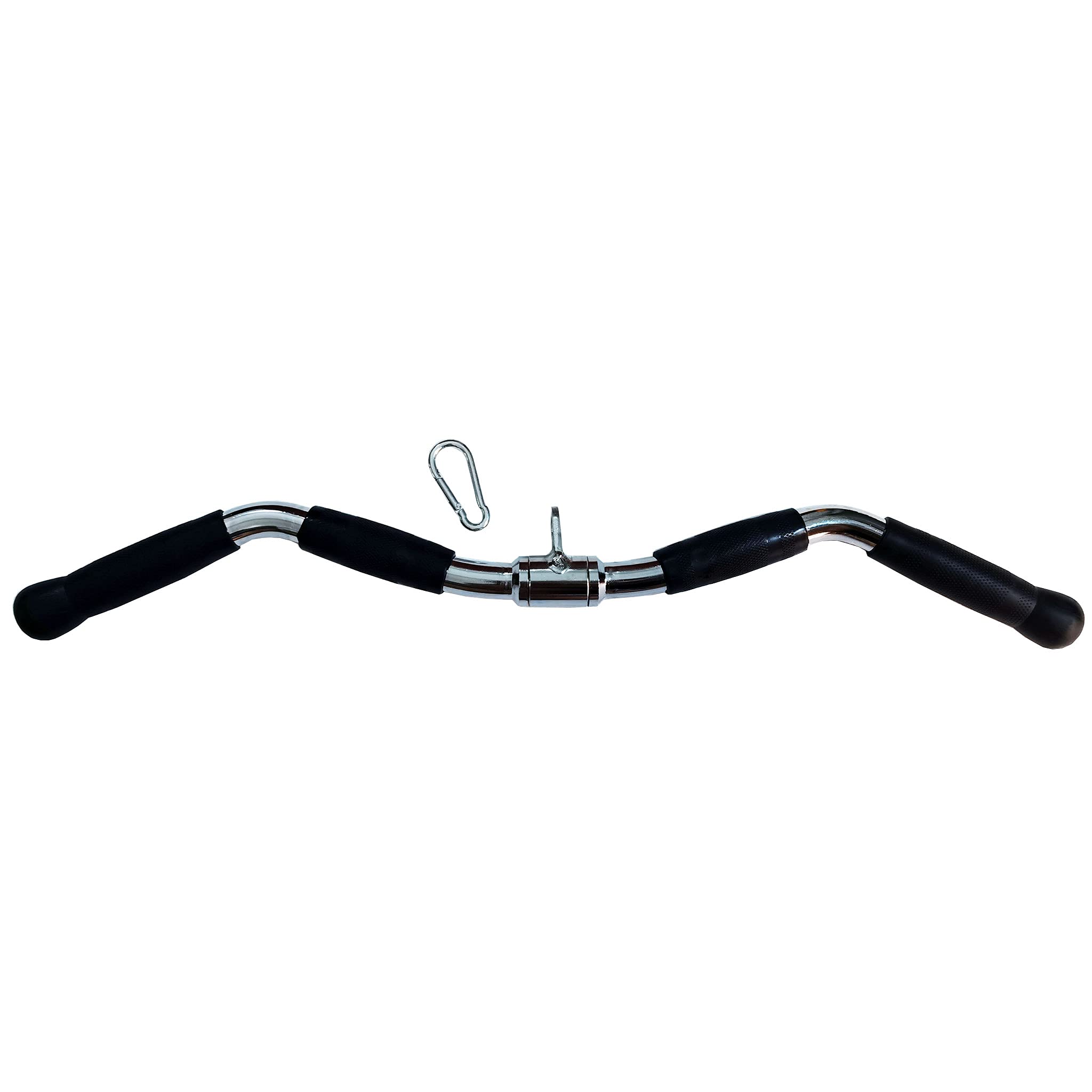 yuhqc Revolving Lat Pulldown Bar for Cable Machine, 29" Straight Bar with Rubber Grip - Tricep Press Down, Curl & Back Exercise Attachment for Home Gym, Pulley System & Functional Trainer(29 Inch)
